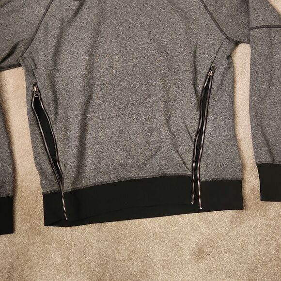 Lululemon "Om & Roam" Gray Hooded Pullover w/ Zippered Sides Size S (2-4) - Picture 4 of 9